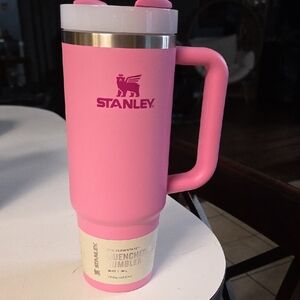 Small Blue Smudge Stanley Pink Quencher Tumbler Peowy